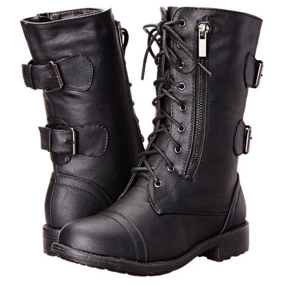 TOP Moda Shoes - TOP Moda Black Size 5.5 Motorcycle Combat Boots